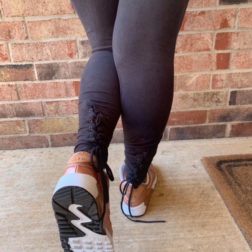 Erin Wassøn SUEDE LACE UP LEGGINGS